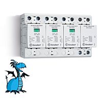 FINDER Svodič 7P0482601025, typ 1+2, pro 3-fázovou AC síť, 3 varistory s jiskřištěm + jiskřiště