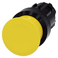 SIEMENS Tlačítko hřibové, 22 mm, kulaté, plast, žlutá, 30 mm