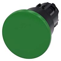 SIEMENS Tlačítko hřibové, 22 mm, kulaté, plast, zelená