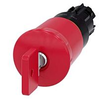 SIEMENS Tlačítko hřibové nouzového zastavení, 22 mm, kulaté, plast, červená, se zámkem O.M.R.