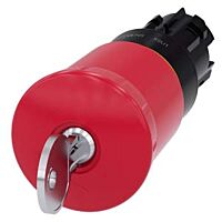 SIEMENS Tlačítko hřibové nouzového zastavení, 22 mm, kulaté, plast, červená, se zámkem CES