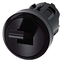 SIEMENS Spínač kolébkový, 22 mm, kulatý, plast, černá barva, 2 spínací polohy O-I