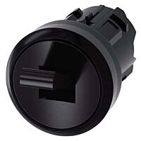 SIEMENS Spínač kolébkový, 22 mm, kulatý, plast, černá barva, 2 spínací polohy O<I