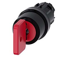 SIEMENS Spínač klíčový O.M.R 22 mm, kulatý, plast, červená, vytažení klíče O+I