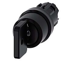 SIEMENS Spínač klíčový O.M.R 22 mm, kulatý, plast, černá barva, vytažení klíče I+O+II