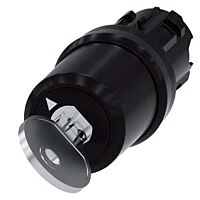 SIEMENS Spínač klíčový BKS, 22 mm, kulatý, plast, vytažení klíče O+I