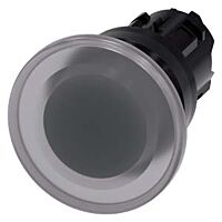 SIEMENS Tlačítko hřibové, osvětlené, 22 mm, kulaté, plast, čirá, 40 mm