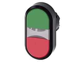 SIEMENS Dvojtlačítko osvětlené, 22 mm, kulaté, plast, zelená, červená
