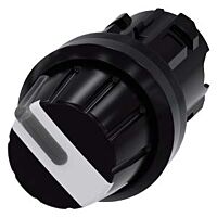 SIEMENS Spínač otočný, s osvětlením, 22 mm, kulatý, plast, černá, bílá