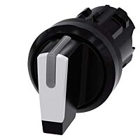 SIEMENS Spínač otočný, s osvětlením, 22 mm, kulatý, plast, černá, bílá