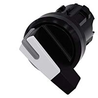 SIEMENS Spínač otočný, s osvětlením, 22 mm, kulatý, plast, černá, bílá