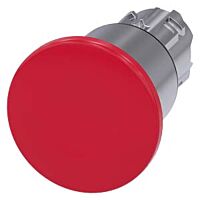 SIEMENS Tlačítko hřibové, 22 mm, kulaté, kov, s vysokým leskem, červená, 40 mm