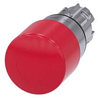 SIEMENS Tlačítko hřibové nouzového zastavení, 22 mm, kulaté, kov, s vysokým leskem, červená, 30 mm