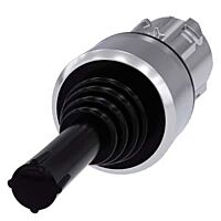 SIEMENS Spínač křížový, 22 mm, kulatý, kov s vysokým leskem, černá barva, svislý západkový