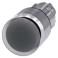 SIEMENS Tlačítko hřibové, osvětlené, 22 mm, kulaté, kov, s vysokým leskem, čirá, 30 mm