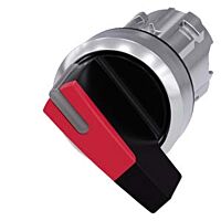 SIEMENS Spínač otočný, s osvětlením, 22 mm, kulatý, kov, s vysokým leskem, červená