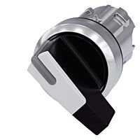 SIEMENS Spínač otočný, prosvětlený, 22 mm, kulatý, kov, s vysokým leskem, bílý