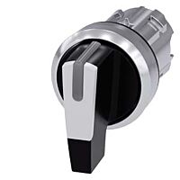 SIEMENS Spínač otočný, prosvětlený, 22 mm, kulatý, kov, s vysokým leskem, bílý