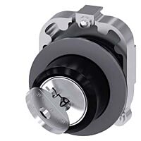 SIEMENS Spínač klíčový RONIS, 30 mm, kulatý, kov, matné provedení, vytažení klíče I