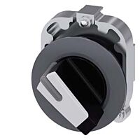 SIEMENS Spínač otočný, prosvětlený, 30 mm, kulatý, kov, matný, bílý