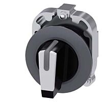 SIEMENS Spínač otočný, prosvětlený, 30 mm, kulatý, kov, matný, bílý