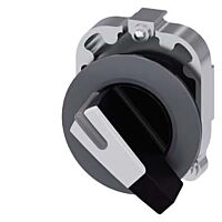 SIEMENS Spínač otočný, prosvětlený, 30 mm, kulatý, kov, matný, bílý