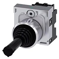 SIEMENS Spínač křížový, 22 mm, kulatý, kov, s vysokým leskem, černá barva, 1 NO, 1 NO