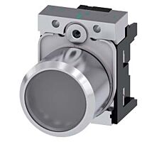 SIEMENS Tlačítko, osvětlené, 22 mm, kulaté, kov, s vysokým leskem, čiré