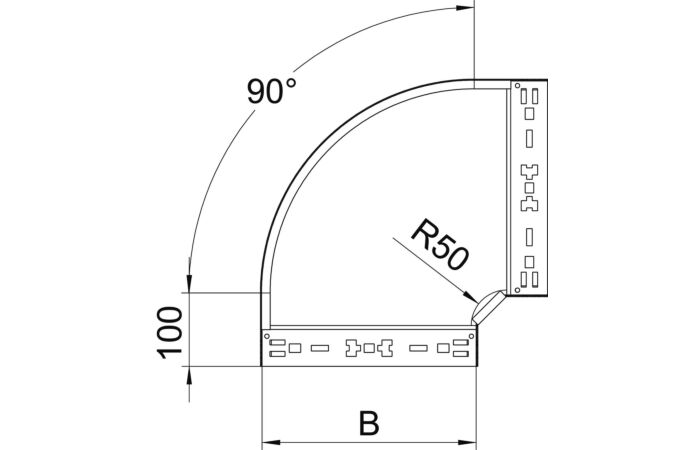 OBO BETTERMANN Oblouk 90° RBM 90 130 FT