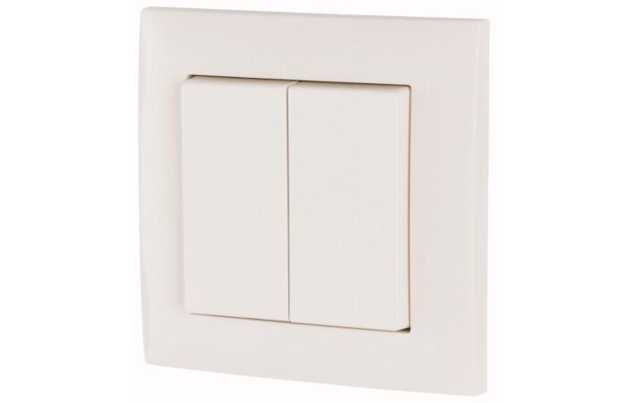 EATON Tlačítko RF 2násobné 55x55mm IP20 bílá lesk