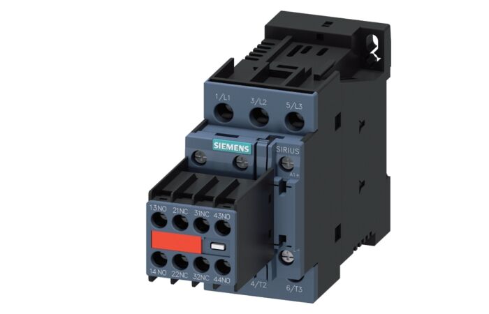 SIEMENS Stykač AC-3, 32A/15kW/400V, 3pólový, DC 24V, 2 NO + 2 NC, šroubová svorka