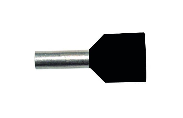 PROTEC Dutinka PAEH 1,5/ 8mm lisovací černá dvojitá