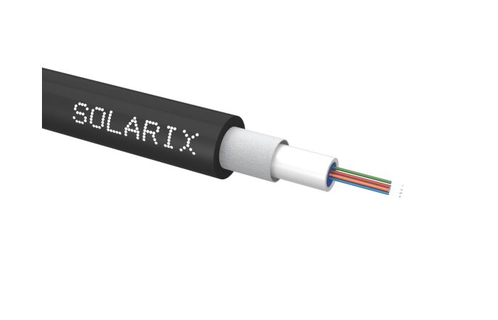SOLARIX Univerzální kabel CLT Solarix 8VL 50/125 5.8mm LSOH Eca OM2 černý SXKO-CLT-8-OM2-LSOH