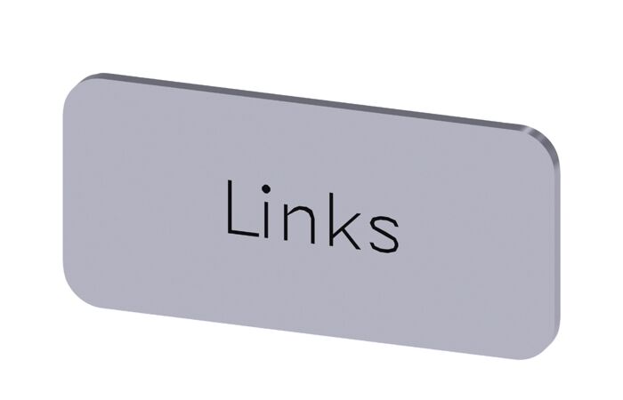 SIEMENS Štítek popisný 12,5 x 27 mm, štítek stříbrný, popisek LINKS