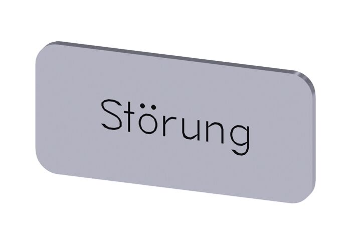 SIEMENS Štítek popisný 12,5 x 27 mm, štítek stříbrný, popisek STÖRUNG