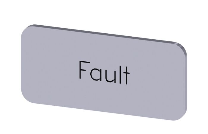 SIEMENS Štítek popisný 12,5 x 27 mm, štítek stříbrný, popisek FAULT