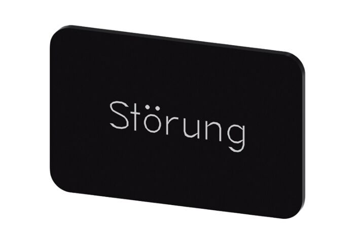 SIEMENS Štítek popisný 17,5 x 27 mm, štítek černý, popisek STÖRUNG
