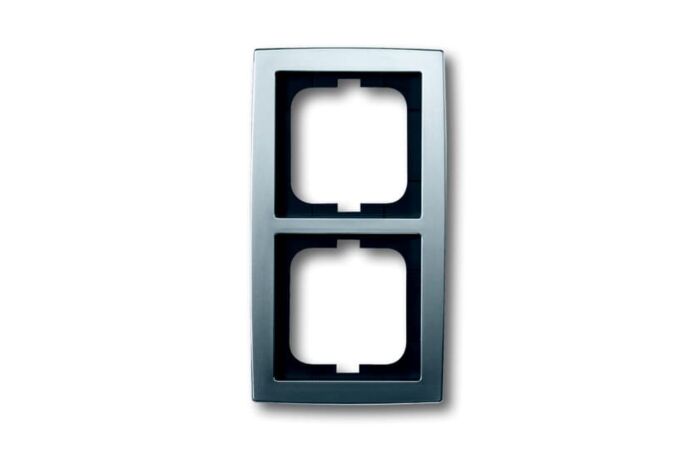 ABB SOLO Rámeček 2CKA001754A4105 dvojnásobný, pro vodorovnou i svislou montáž, chromová matná