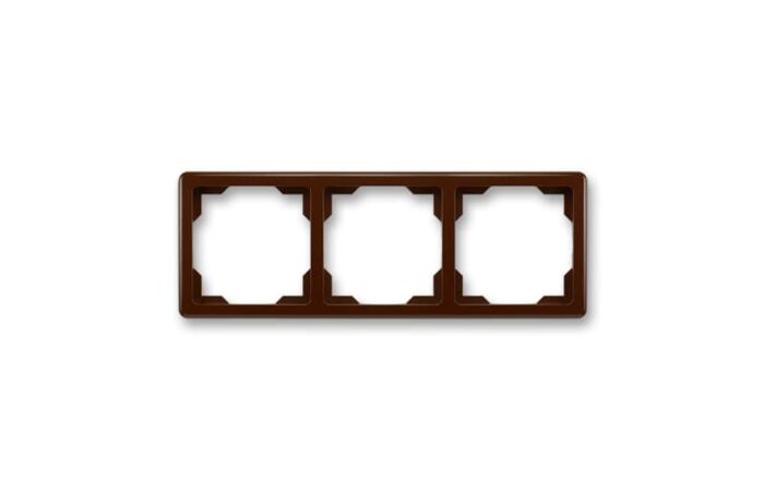 ABB SWING Rámeček 3901G-A00030 H1 trojnásobný, pro vodorovnou i svislou montáž, hnědá