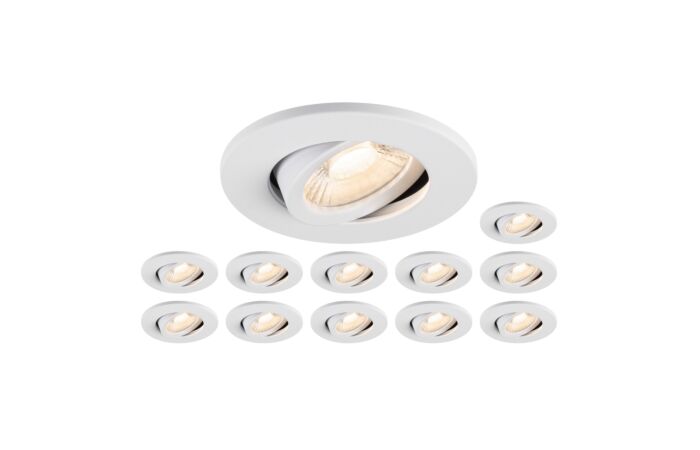 SLV Sada svítidel LED 12x8W 2700 - 6000K bílá downlight výklopné IP20