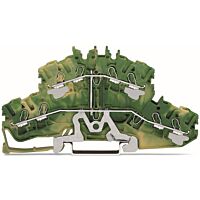 WAGO Svorka 2002-2407 4vodičová dvojúrovňová 8vodičová pro ochranný vodič 2,5 mm², zelenožlutá