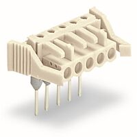 WAGO Konektor 722-240/005-000/039-000 (zásuvka) pro řadové svorky Kolíky 0,6 × 1 mm Úhlové provedení, šedá