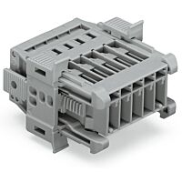 WAGO Konektor 769-614/006-000 1vodičový s pájecími piny CAGE CLAMP® 4 mm², šedá