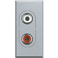 LEGRAND Zásuvka 2 RCA 1M HC4281 AXOLUTE hliník
