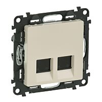 Zásuvka VALENA LIFE 2xRJ45 C6A STP béž.