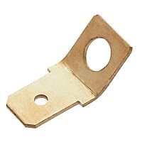 CIMCO Neizolovaný mosazný konektor 6,3x0,8/M4 1x45° (100 ks)
