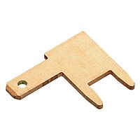 CIMCO Neizolovaný mosazný konektor 2,8x0,8 mm zahnutý 90° (100 ks)