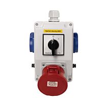 FAMATEL Kombinace SB025 3xzásuvka +spínač IP44