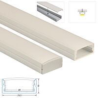MCLED Profil AL 24x10mm, PF přisazený, matný difuzor, komplet, 2m