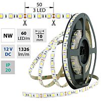 MCLED Pásek LED SMD5050 NW, 60LED/m, 14,4W/m, 1296lm/m, IP20, DC 12V, 10mm, 5m